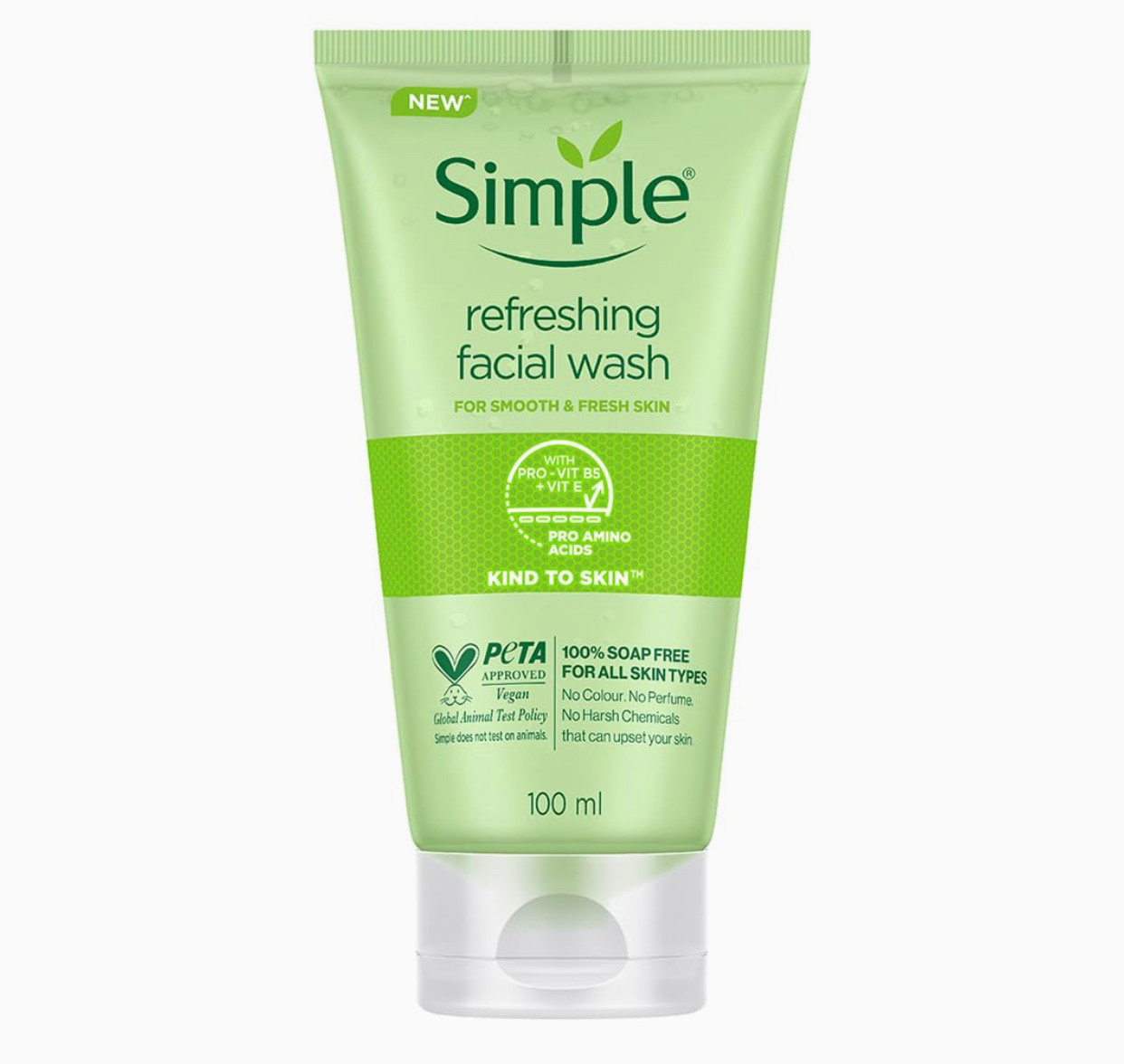 Simple Kind Skin Refreshing Facial Wash 100 ml | 100% Soap Free Facewash | For All Skin Types