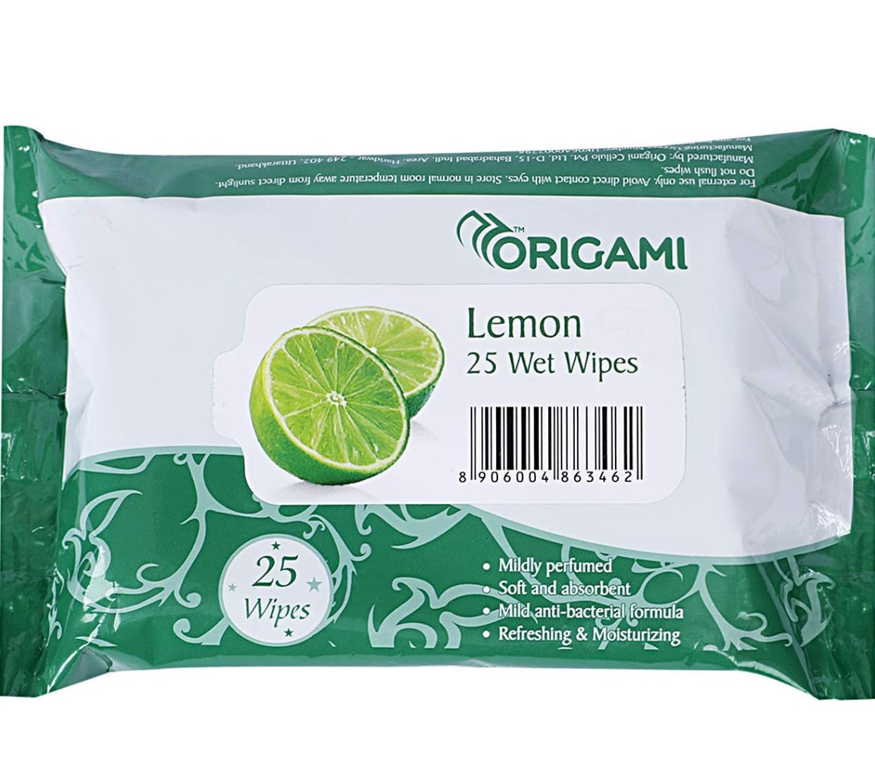 Origami Wet Wipes/Wet Tissue/Wet Facial Tissue - 15 x 20 cm - 25 Pulls Per Pack