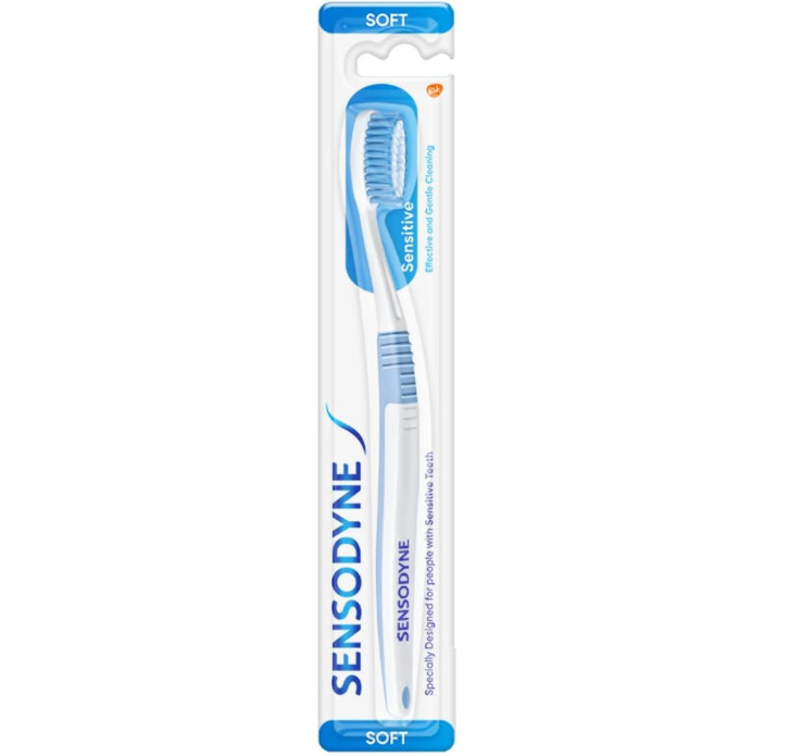 Sensodyne Toothbrush: Sensitive Manual Tooth Brush with Soft Round Bristles for Adults, 1 Piece, Color May Vary