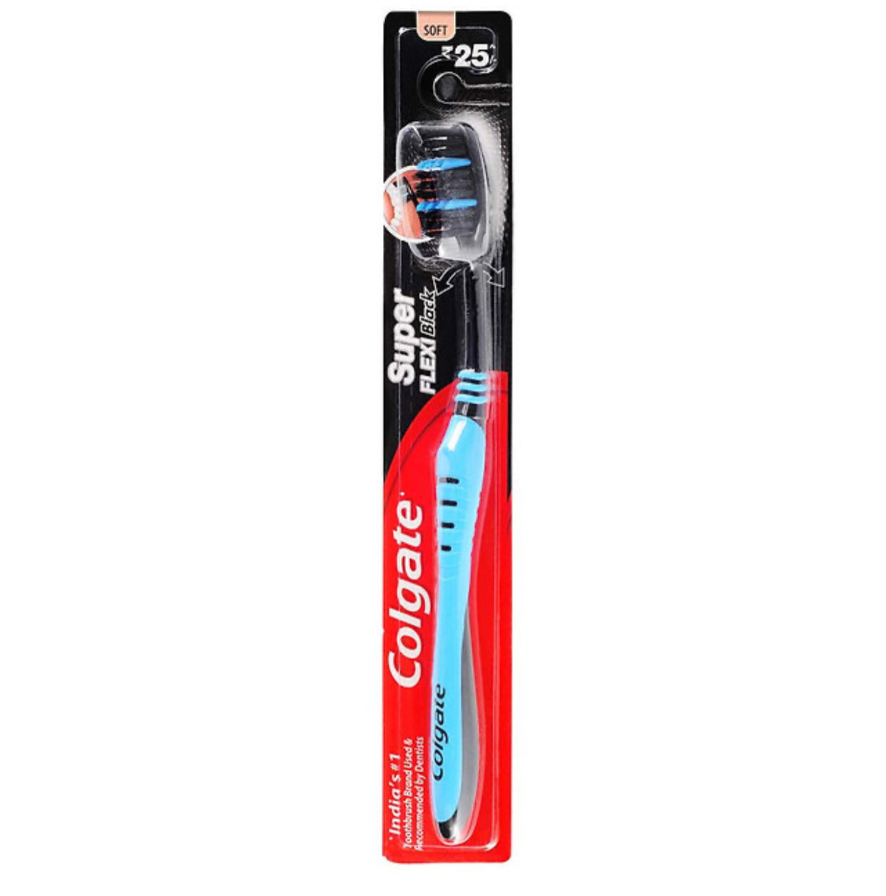Colgate Super Flexi Charcoal Soft Toothbrush, color may vary
