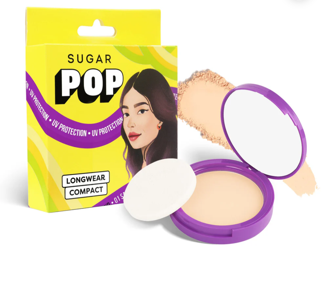 SUGAR POP Longwear Matte Compact UV Protection Pore Minimizing Medium Coverage Vitamin E
