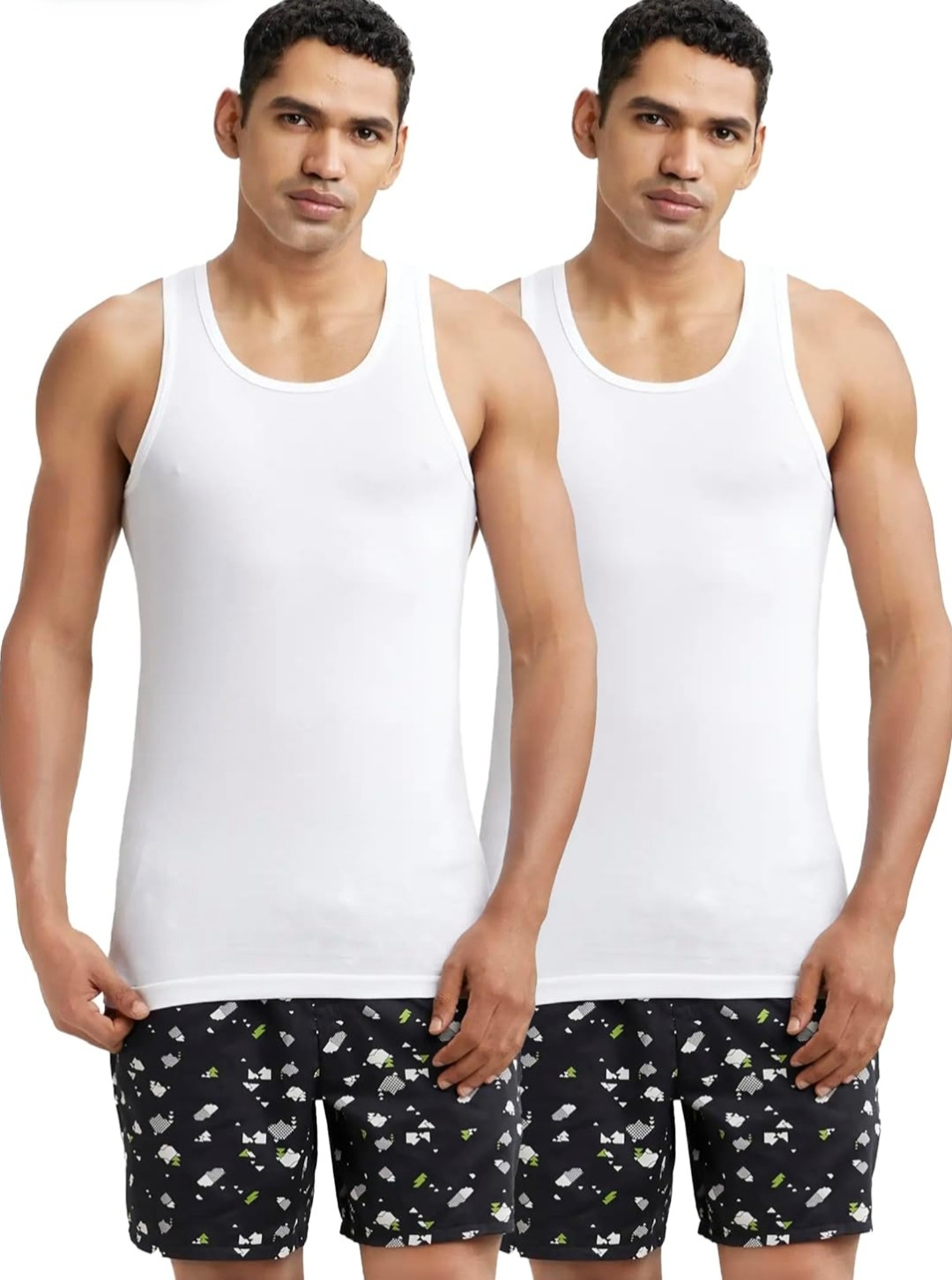 Jockey 8820 Men's Super Combed Cotton Round Neck Sleeveless Vest with Extended Length for Easy Tuck