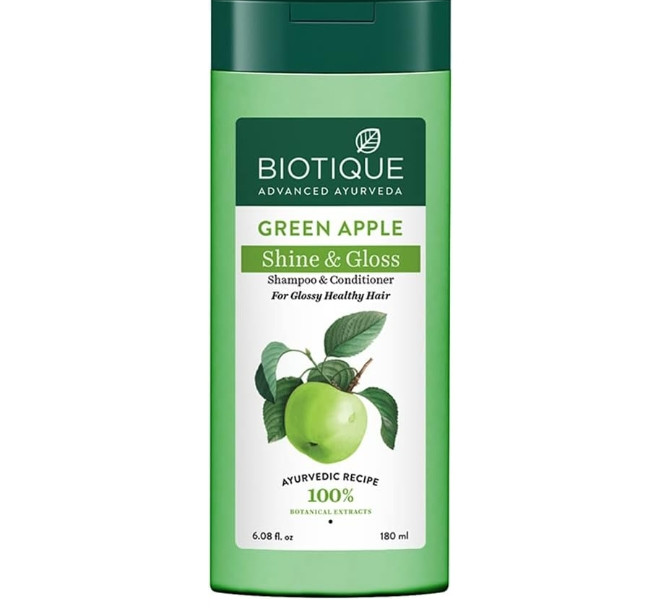 Biotique Green Apple Shine & Gloss Shampoo & Conditioner 180ml