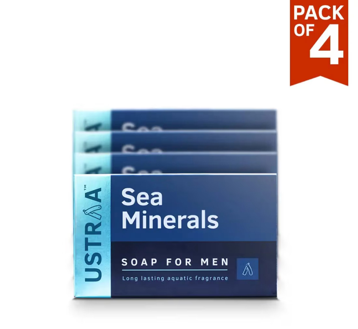 Ustraa Sea Minerals Soap Buy 3 Get 1 Free (100gX4=400g)