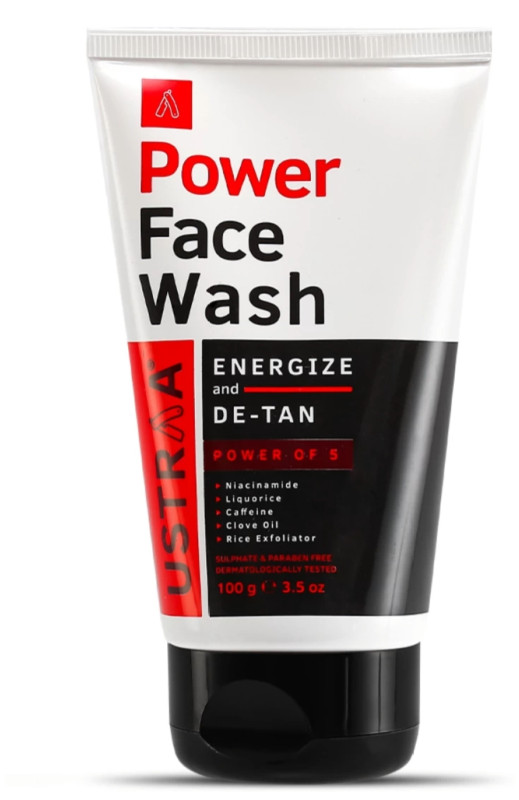 Ustraa Power Face Wash Energize and De-Tan 100g